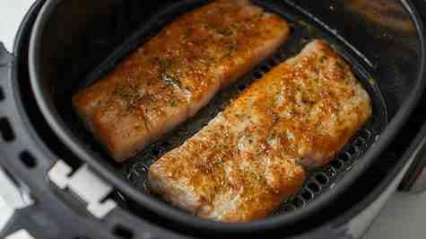 cooking fish in the air fryer for testing
