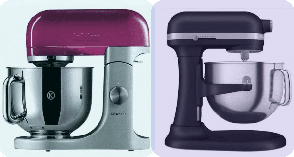 kitchenAid and Kenwood stand mixer